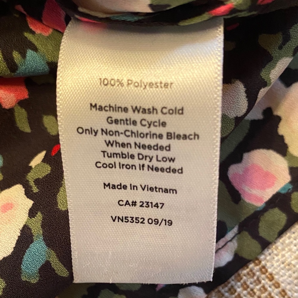 Talbots Black and Red Floral Blouse - Picture 4 of 4